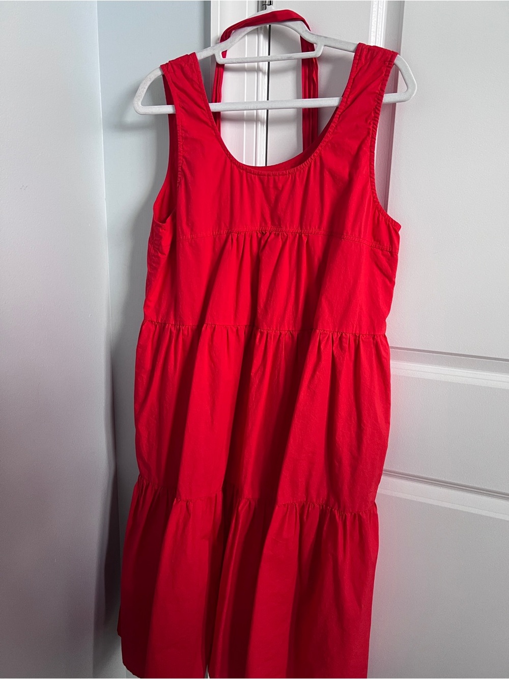 Roller Rabbit Red Sleeveless Tiered Midi Dress